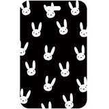 ID Card Badge Holder - Bad Bunny - Heart Logo Pattern Black