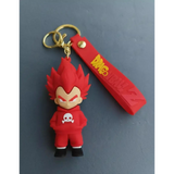 3D PVC Figure Keychain - Dragon Ball Z - Vegeta Red Skull Hoodie