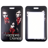 ID Card Badge Holder - The Vampire Diaries - Three Main Characters With Bloody Apples