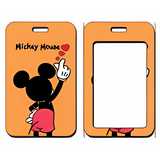 ID Card Badge Holder - Mickey & Friends - Mickey Mouse Blowing Kisses Orange Card
