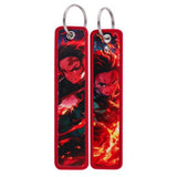 Embroidery Keychain - Demon Slayer - Tanjiro Kamado (Hinokami Kagura & Sun Breathing Pattern) by Dream's Arts Online