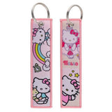Embroidery Keychain - Sanrio - Hello Kitty (Rainbow & Star Pattern) by Dream's Arts Online