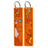 Embroidery Keychain - Pokemon - Charmander (Fire Breath & Happy Pose) by Dream's Arts Online