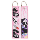 Embroidery Keychain - Scream - Ghostface (Pastel Pink) by Dream's Arts Online