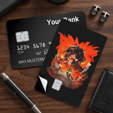 Credit Card Skin Sticker - Attack on Titan - Raging Titan Amidst Fiery City