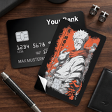 Credit Card Skin Sticker - Jujutsu Kaisen - Sukuna With White Hair And Red Accents