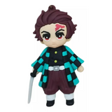 3D PVC Figure Keychain - Demon Slayer - Chibi Tanjiro Holding Sword
