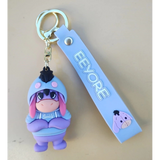 3D PVC Figure Keychain - Winnie the Pooh - Eeyore In Smile Hoodie
