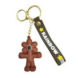 3D PVC Figure Keychain - Rainbow Friends - Brown Standing Figure Variant 2