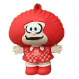 3D PVC Figure Keychain - Mafalda - Susanita Red Checkered Dress