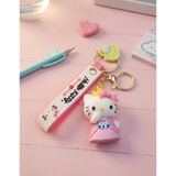 3D PVC Figure Keychain - Hello Kitty - Princess Pink Dress
