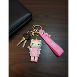 3D PVC Figure Keychain - Hello Kitty - Kitty Fairy Holding Wand