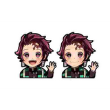 3D Lenticular Sticker - Demon Slayer - Tanjiro Kamado Waving and Smiling