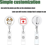 Personalized ID Badge Retractable Badge Reel