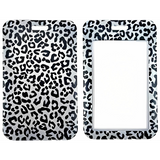 ID Card Badge Holder - Black And White Leopard Print Pattern