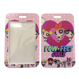 ID Card Badge Holder - Powerpuff Girls - "Pow-fect Girls" Pink Polka Dot Heart