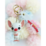 3D PVC Figure Keychain - Pinky Cerebro - Pinky Clasped Hands