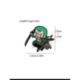 Enamel Pin - One Piece - Roronoa Zoro Full Body Swords Green Coat