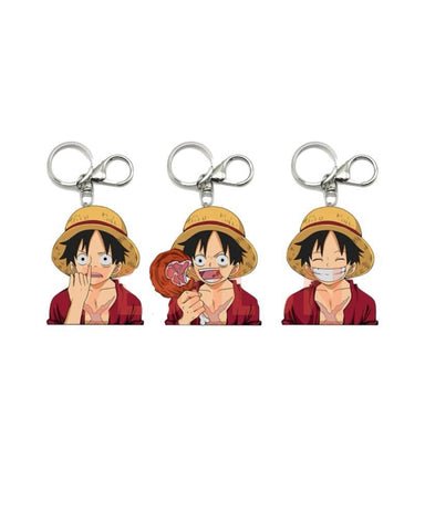 3D Lenticular Keychain - One Piece - Monkey D. Luffy Eating