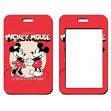 ID Card Badge Holder - Mickey & Friends - Mickey And Minnie Holding Hands Red (Style 2)