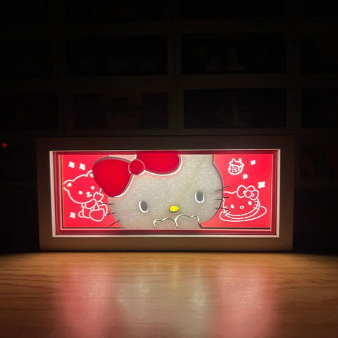 3D Paper Carving Light Lamp - Sanrio - Hello kitty