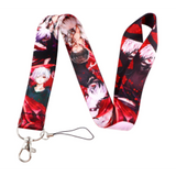 Lanyard - Tokyo Ghoul - Kaneki Ken, Juuzou Suzuya, and Other Characters with Red and Black Motifs