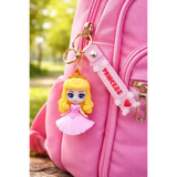 3D PVC Figure Keychain - Disney Princess - Chibi Aurora Pink Dress