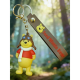 3D PVC Figure Keychain - Winnie the Pooh - Pooh Aviator Outfit