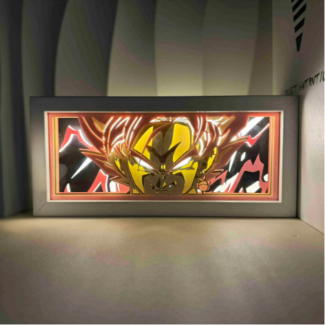3D Paper Carving Light Lamp - Dragon Ball - Goku Black Rose