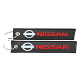 Embroidery Keychain - Auto Brands - Nissan Logo