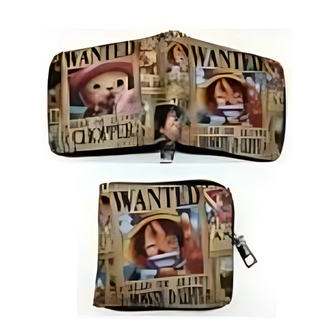 Zippered Short Wallet - One Piece - Wanted