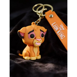 3D PVC Figure Keychain - The Lion King - Simba Sitting With A Slight Frown