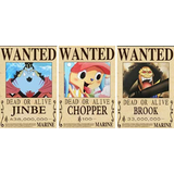 3D Lenticular Poster 12x16 - One Piece - Jinbe, Chopper, Brook