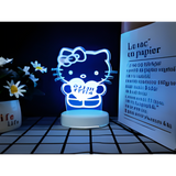 3D LED Night Light - Hello Kitty (Sanrio) - Hello Kitty holding a heart
