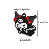 Bracelet Charm - Kuromi - Kuromi seated black outfit