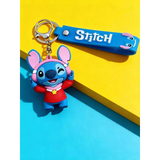 3D PVC Figure Keychain - Lilo & Stitch - Stitch Winking Red Sweater Headphones