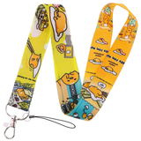 Lanyard - Sanrio - Gudetama Lanyard with Various Gudetama Poses and Text "the Lazy Egg"