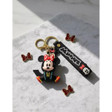 3D PVC Figure Keychain - Mickey and Friends - Minnie Mouse Black Hoodie