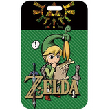 ID Card Badge Holder - The Legend of Zelda - Link Writing On Scroll With Zelda Logo