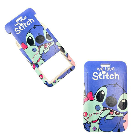 ID Card Badge Holder - Lilo & Stitch - Stitch Hugging Scrump