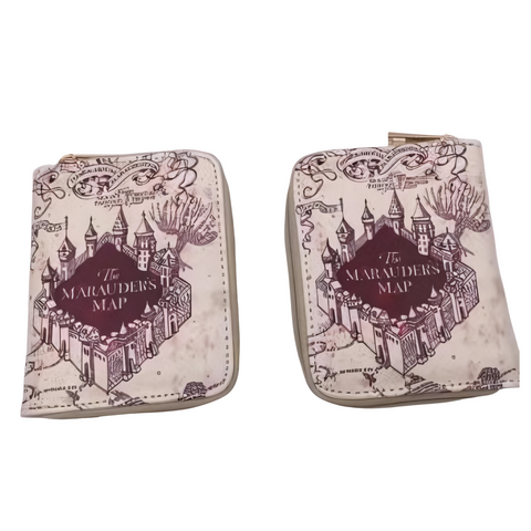 Zippered Short Wallet - Harry Potter - Marauders Map