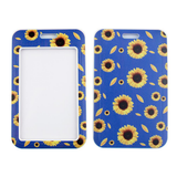ID Card Badge Holder - Sunflowers on Blue Background