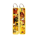 Embroidery Keychain - Demon Slayer x Pokémon - Zenitsu & Pikachu Thunder Crossover