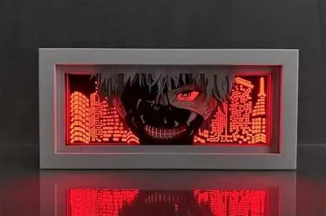 3D Paper Carving Light Lamp - Tokyo Ghoul - Ken Kaneki