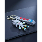 3D PVC Figure Keychain - Sonic the Hedgehog - Silver Thumbs Up