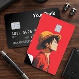Credit Card Skin Sticker - One Piece - Luffy Straw Hat Red Profile