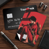 Credit Card Skin Sticker - One Piece - Luffy Red Robe Sitting