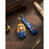 3D PVC Figure Keychain - Harry Potter - Hermione Granger Holding Wand Variant 2