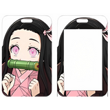 ID Card Badge Holder - Demon Slayer - Nezuko Kamado Pink Eyes Bamboo
