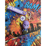 3D PVC Figure Keychain - Marvel - Chibi Thanos Grinning